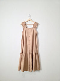 Calista Tan Cotton Midi Dress (M)