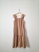 Calista Tan Cotton Midi Dress (M)