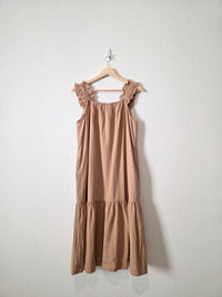 Calista Tan Cotton Midi Dress (M)