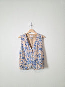 Vintage Floral Linen Blend Vest (PL)
