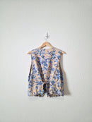 Vintage Floral Linen Blend Vest (PL)