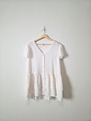 Entro White Button Up Blouse (2X)