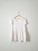 Entro White Button Up Blouse (2X)