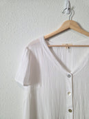 Entro White Button Up Blouse (2X)