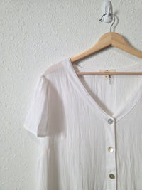 Entro White Button Up Blouse (2X)