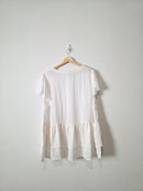 Entro White Button Up Blouse (2X)