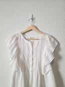 White Ruffle Cottagecore Blouse (S)