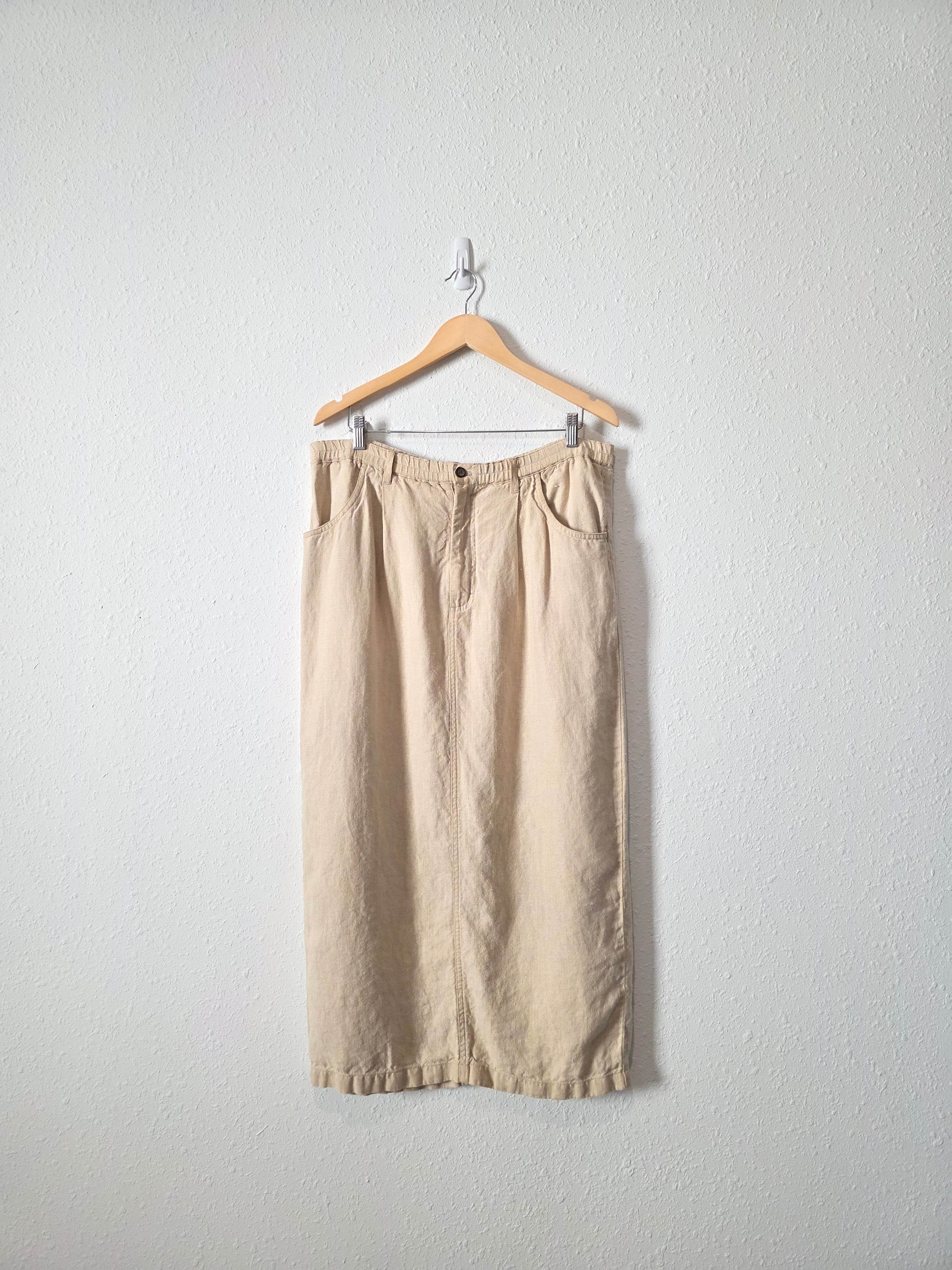 Vintage Eddie Bauer Linen Skirt (L)