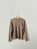Vintage Brown Floral Sweater (M)