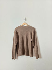 Vintage Brown Floral Sweater (M)