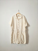 Linen Blend Relaxed Romper (2X)
