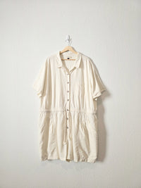 Linen Blend Relaxed Romper (2X)