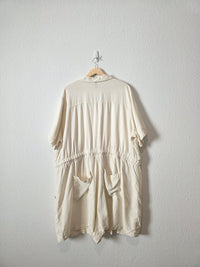 Linen Blend Relaxed Romper (2X)