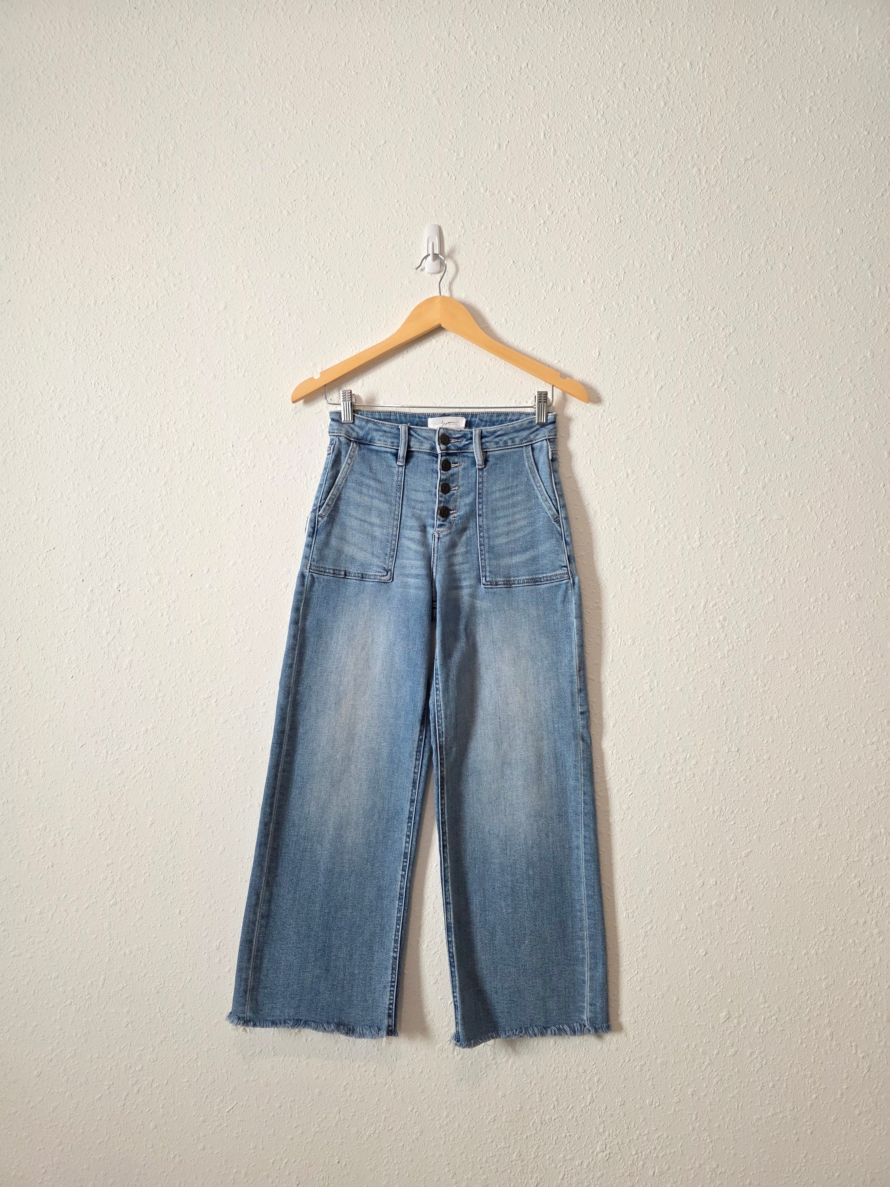 Carly Jean Wide Leg Crop Jeans (25/26)
