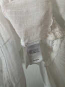 White Flowy Cottagecore Top (M)