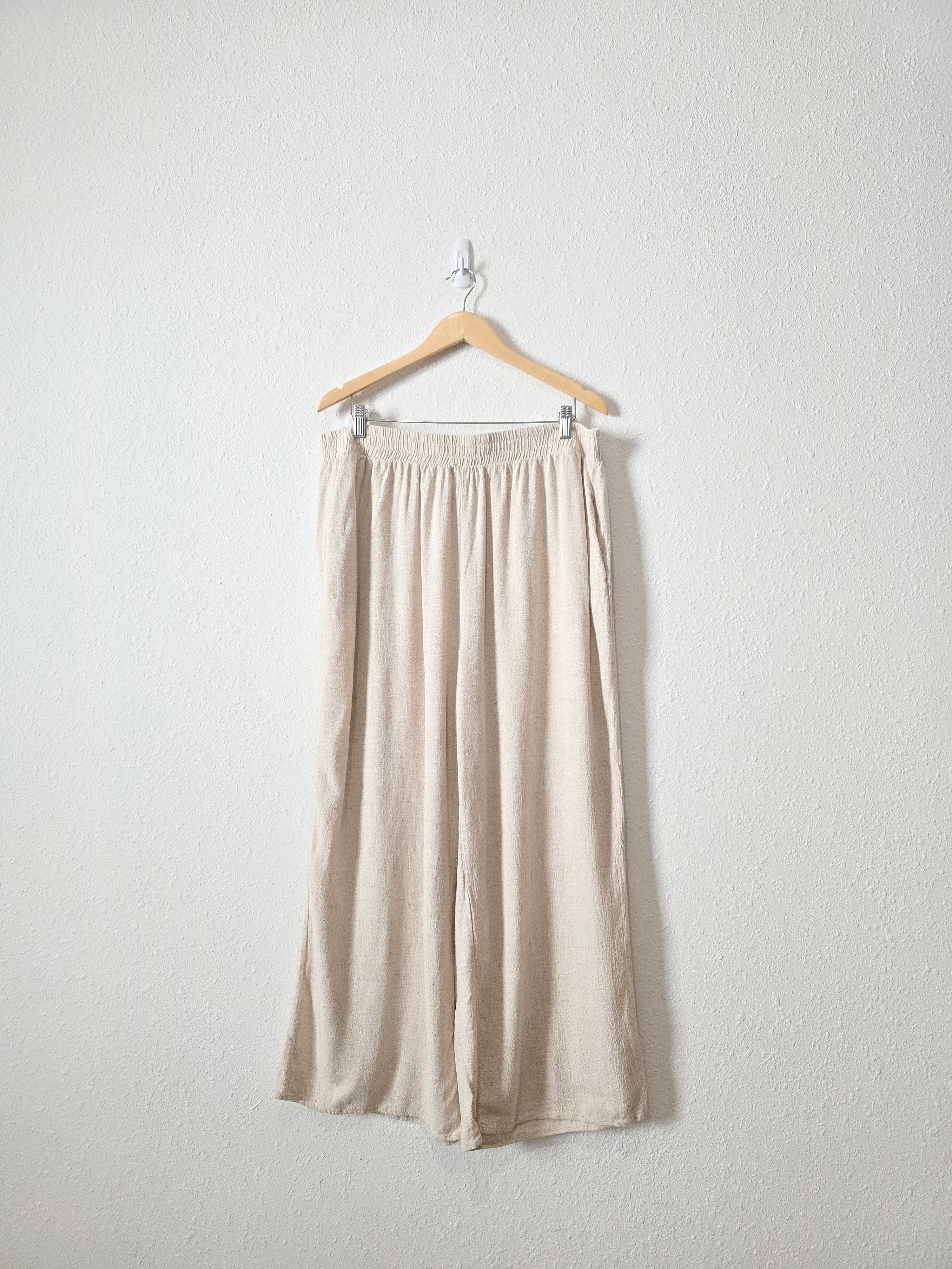 Arula Linen Blend Wide Leg Pants (1X)