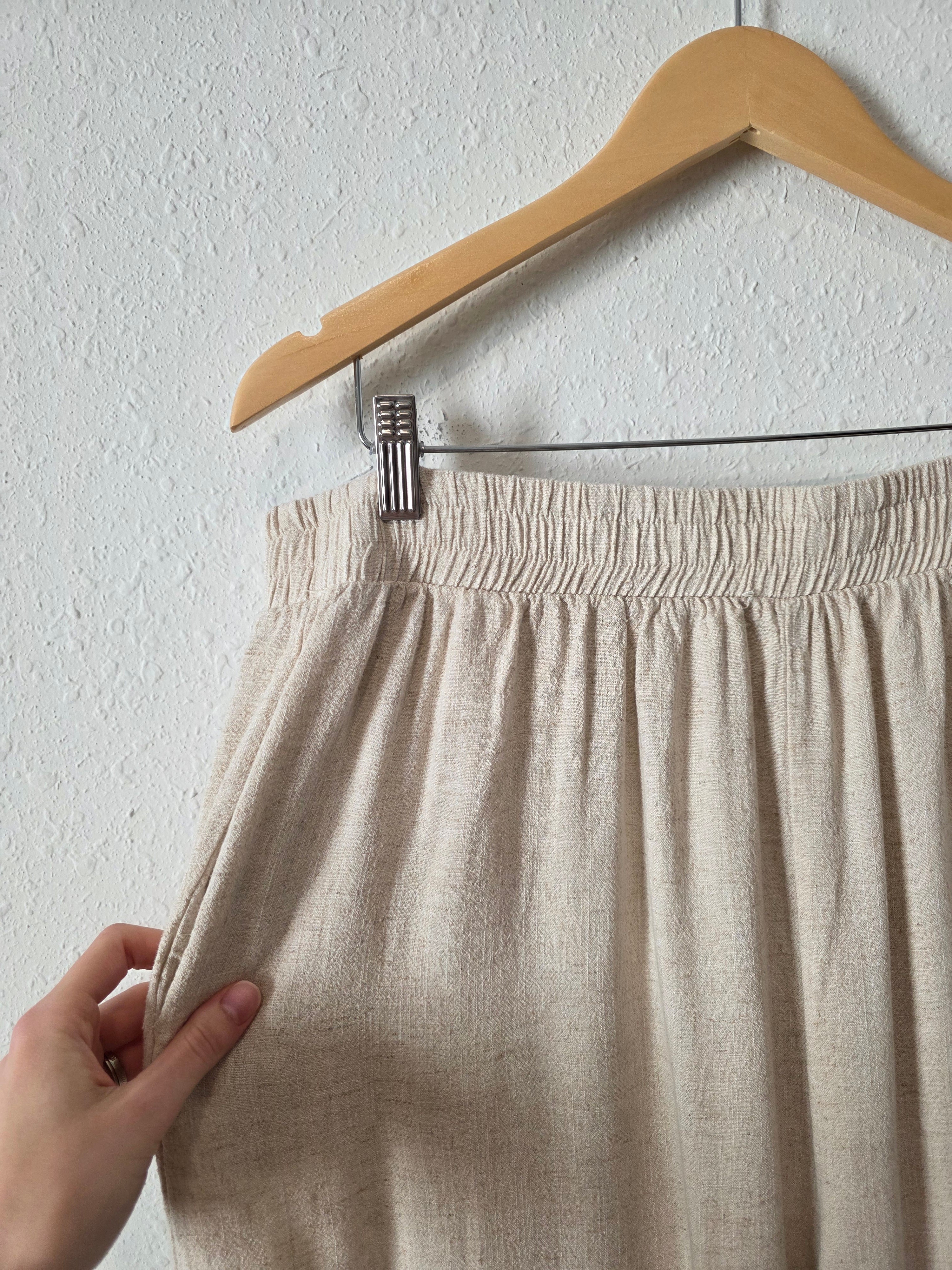 Arula Linen Blend Wide Leg Pants (1X)