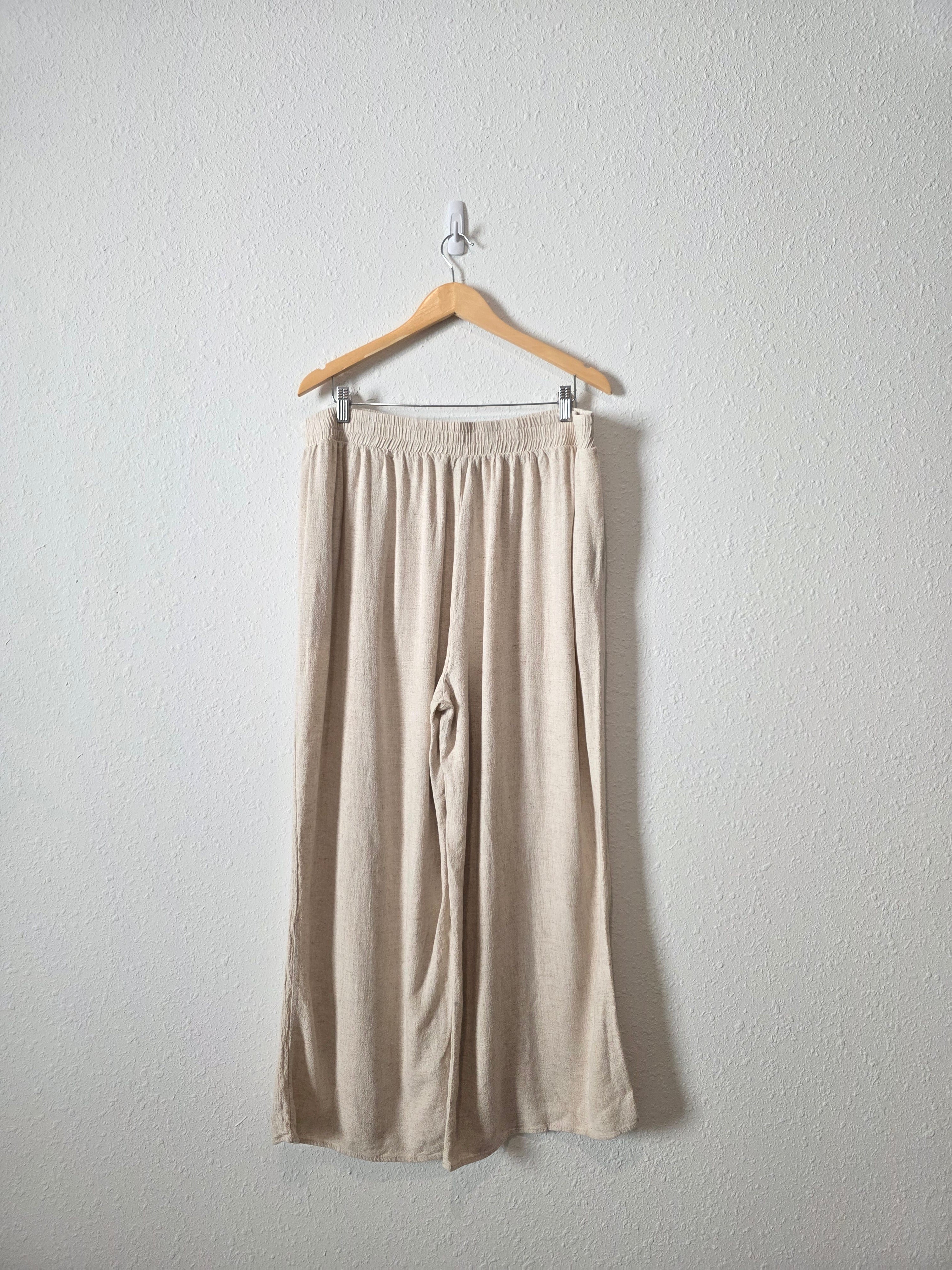 Arula Linen Blend Wide Leg Pants (1X)