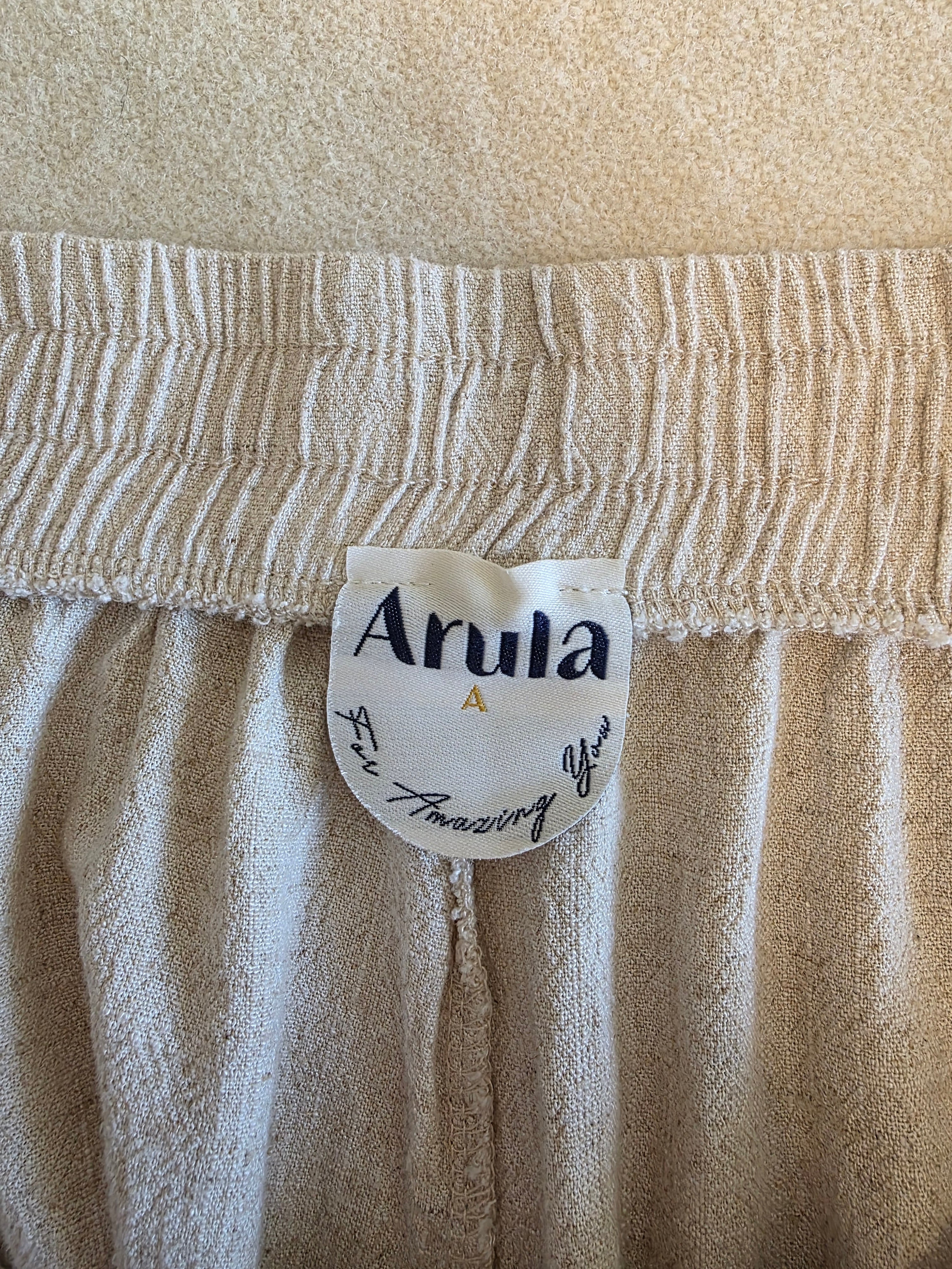 Arula Linen Blend Wide Leg Pants (1X)