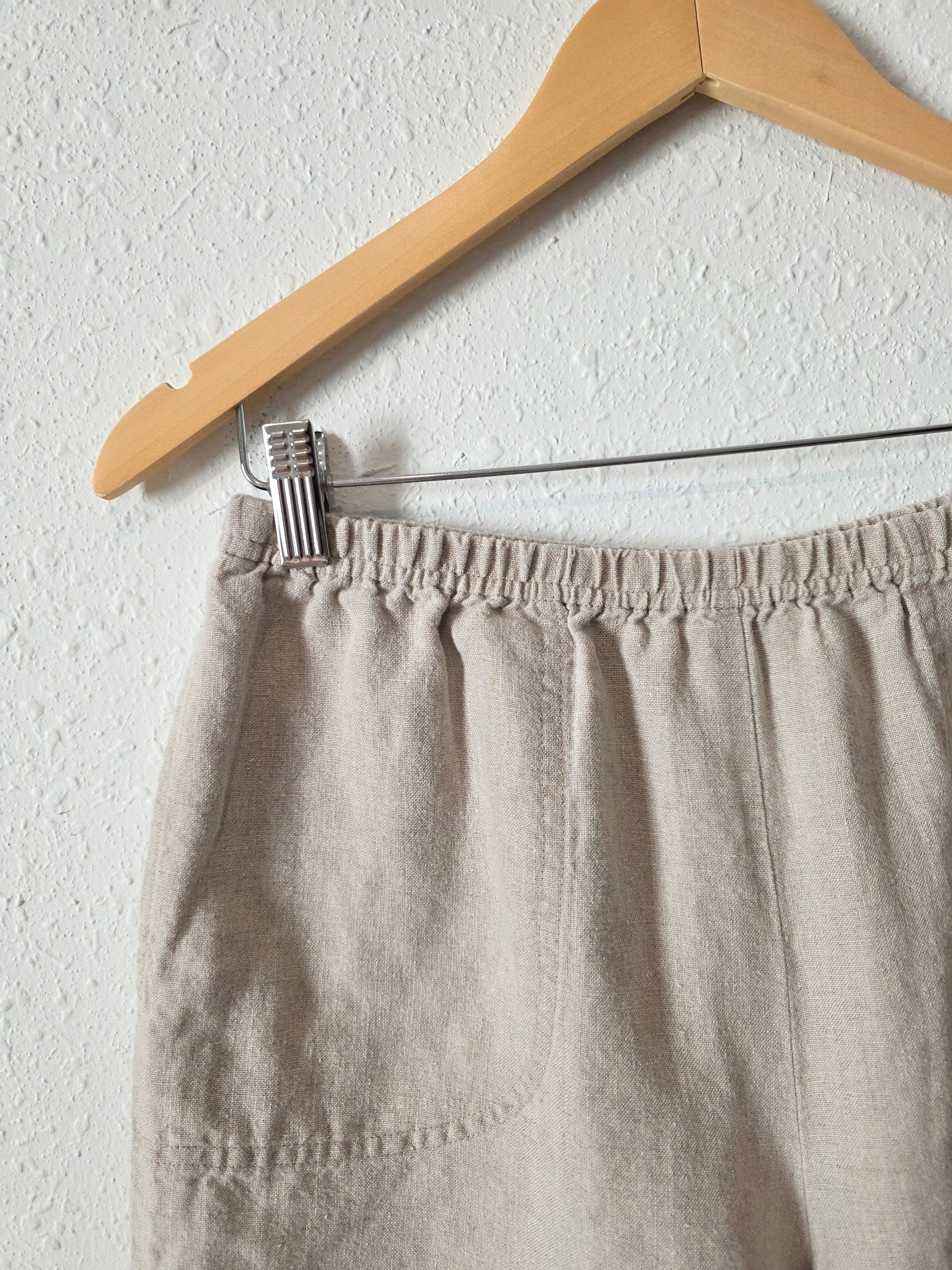 Vintage Relaxed Linen Shorts (S)