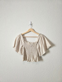 Lulus Linen Smocked Top (XS)