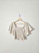 Lulus Linen Smocked Top (XS)