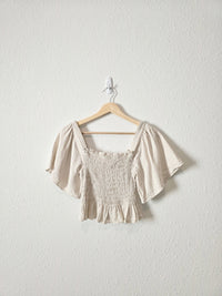 Lulus Linen Smocked Top (XS)