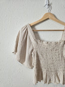Lulus Linen Smocked Top (XS)