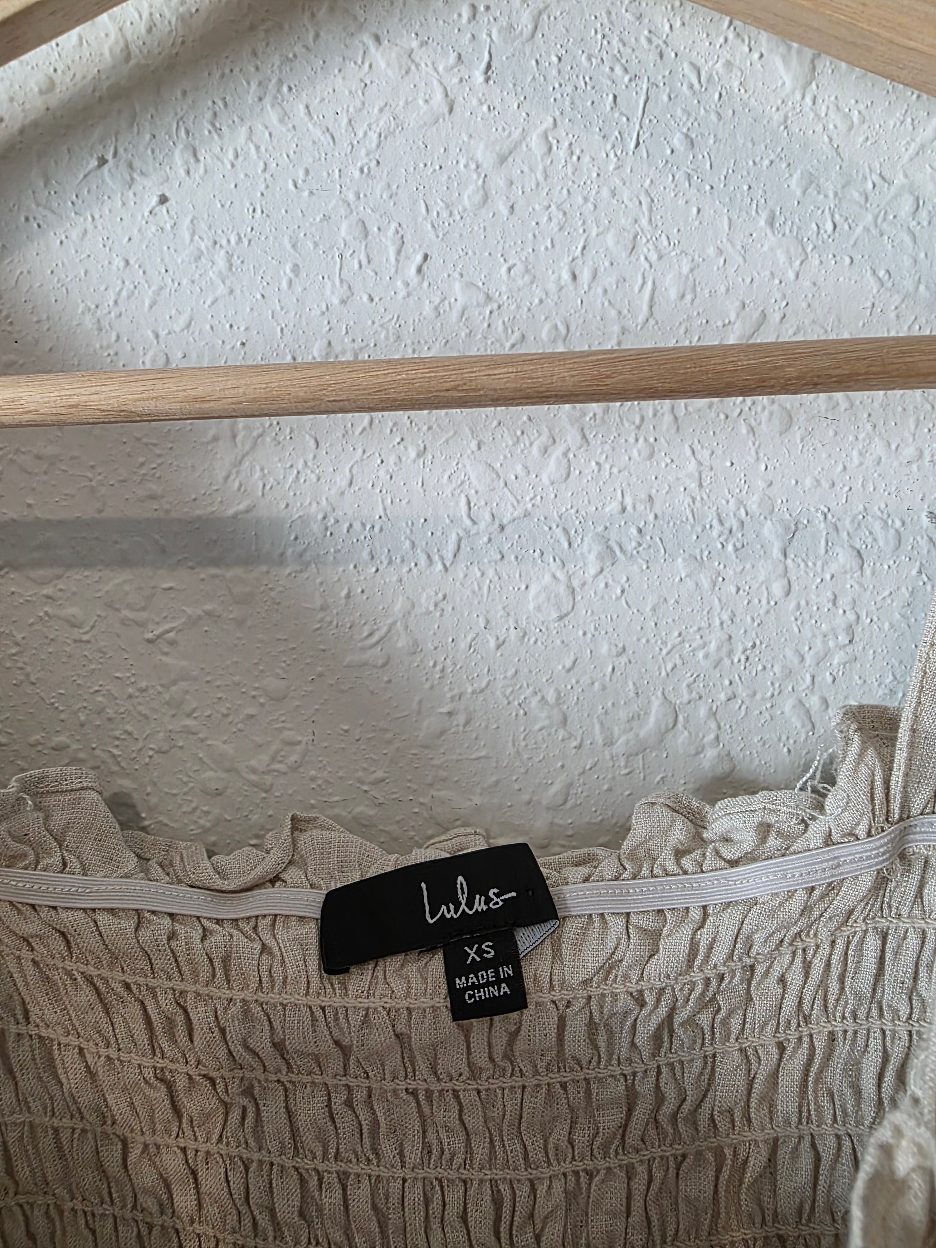 Lulus Linen Smocked Top (XS)