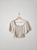 Lulus Linen Smocked Top (XS)