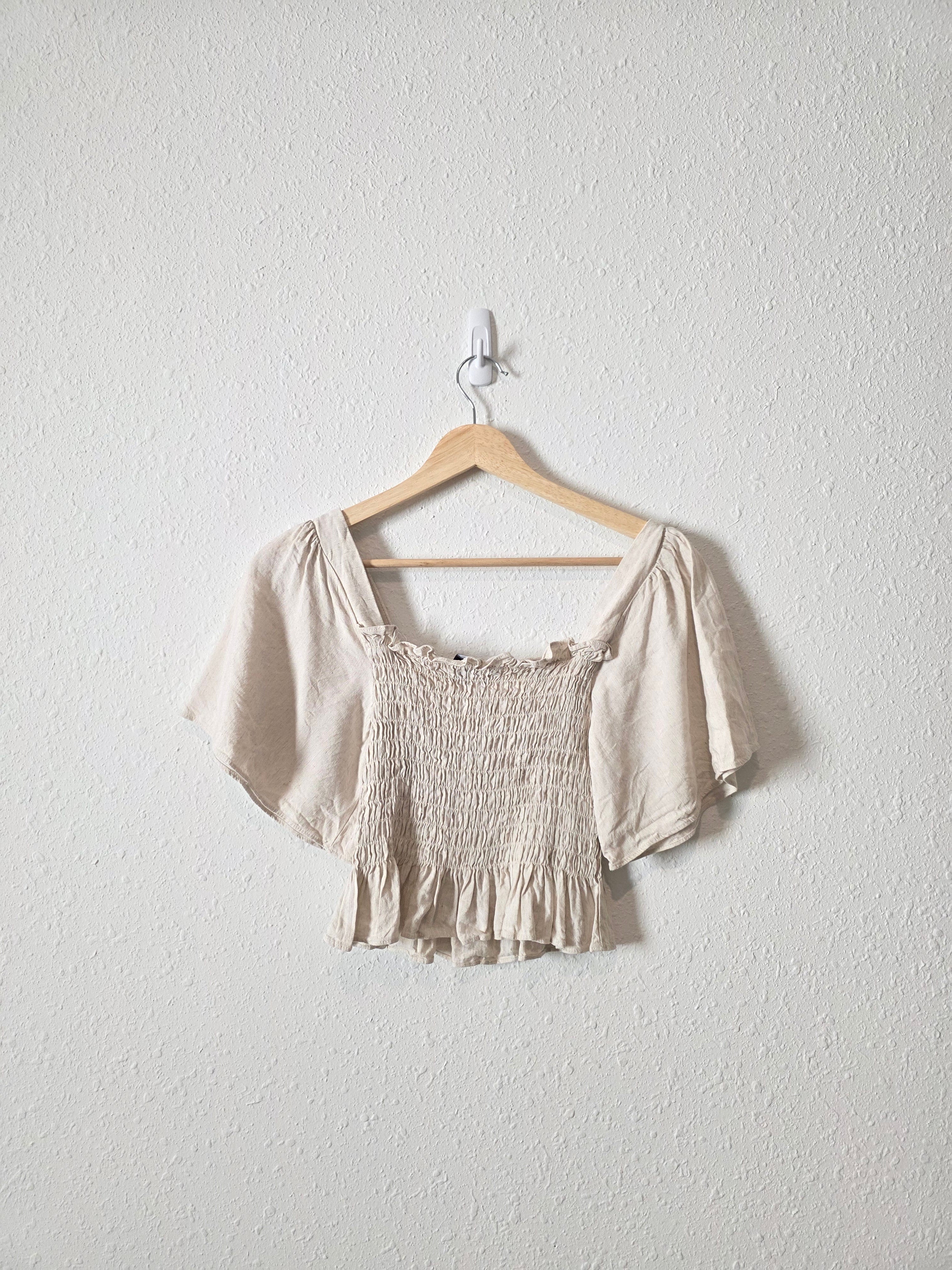 Lulus Linen Smocked Top (XS)