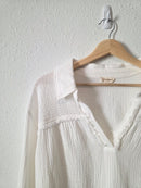 Cotton Gauze V Neck Top (L)