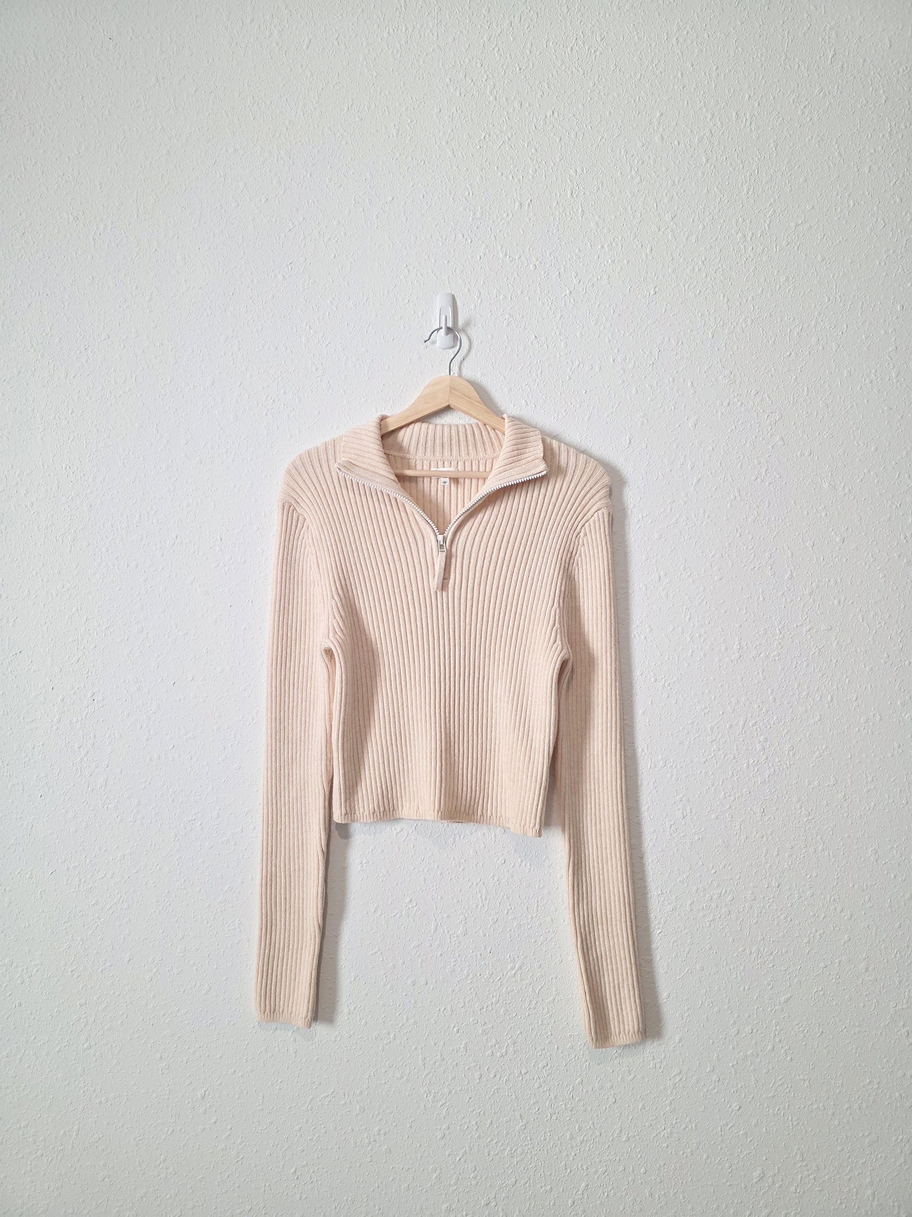 Aerie Ribbed Quarter Zip (L)
