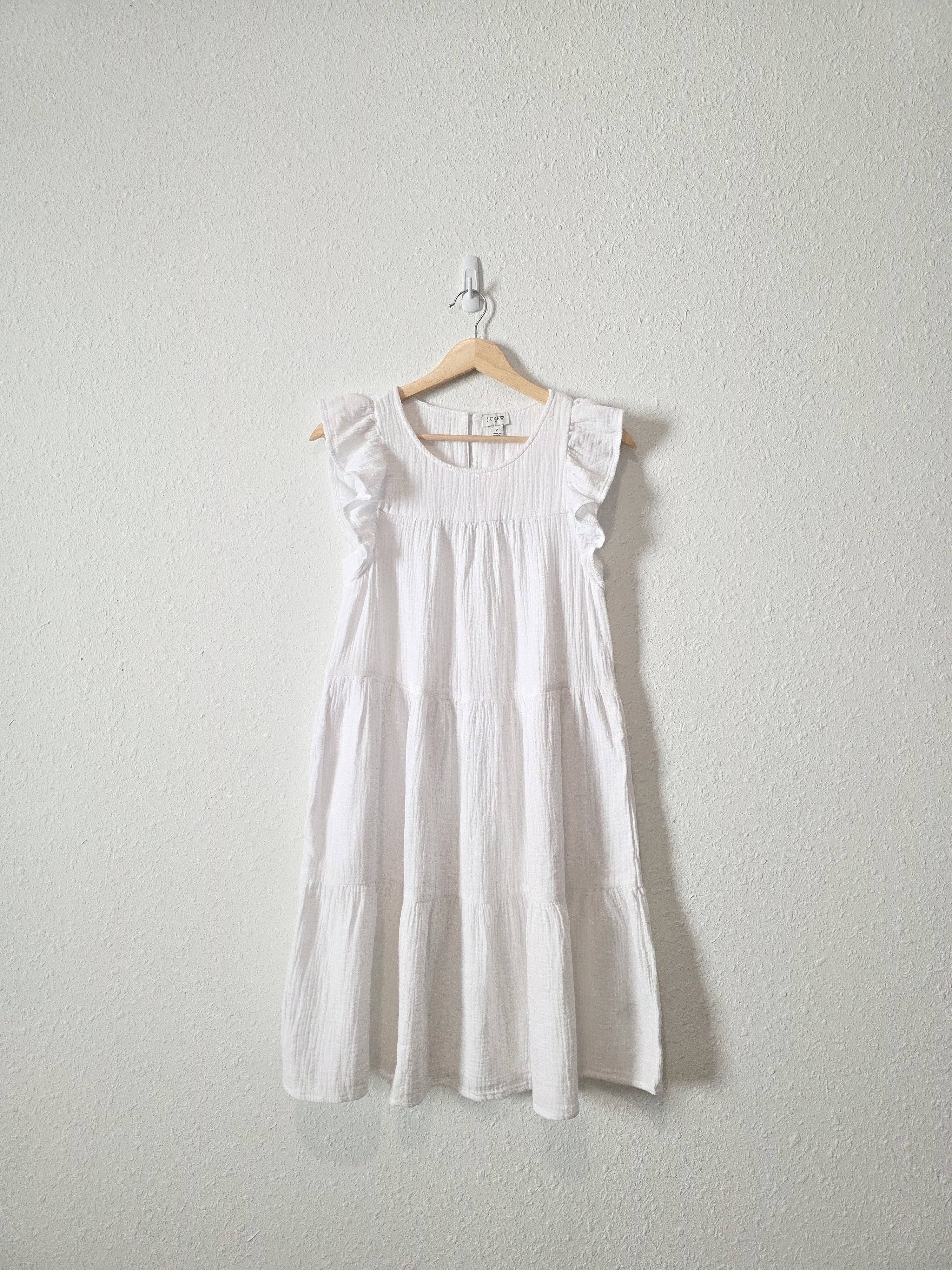 J.Crew White Cotton Gauze Dress (2)