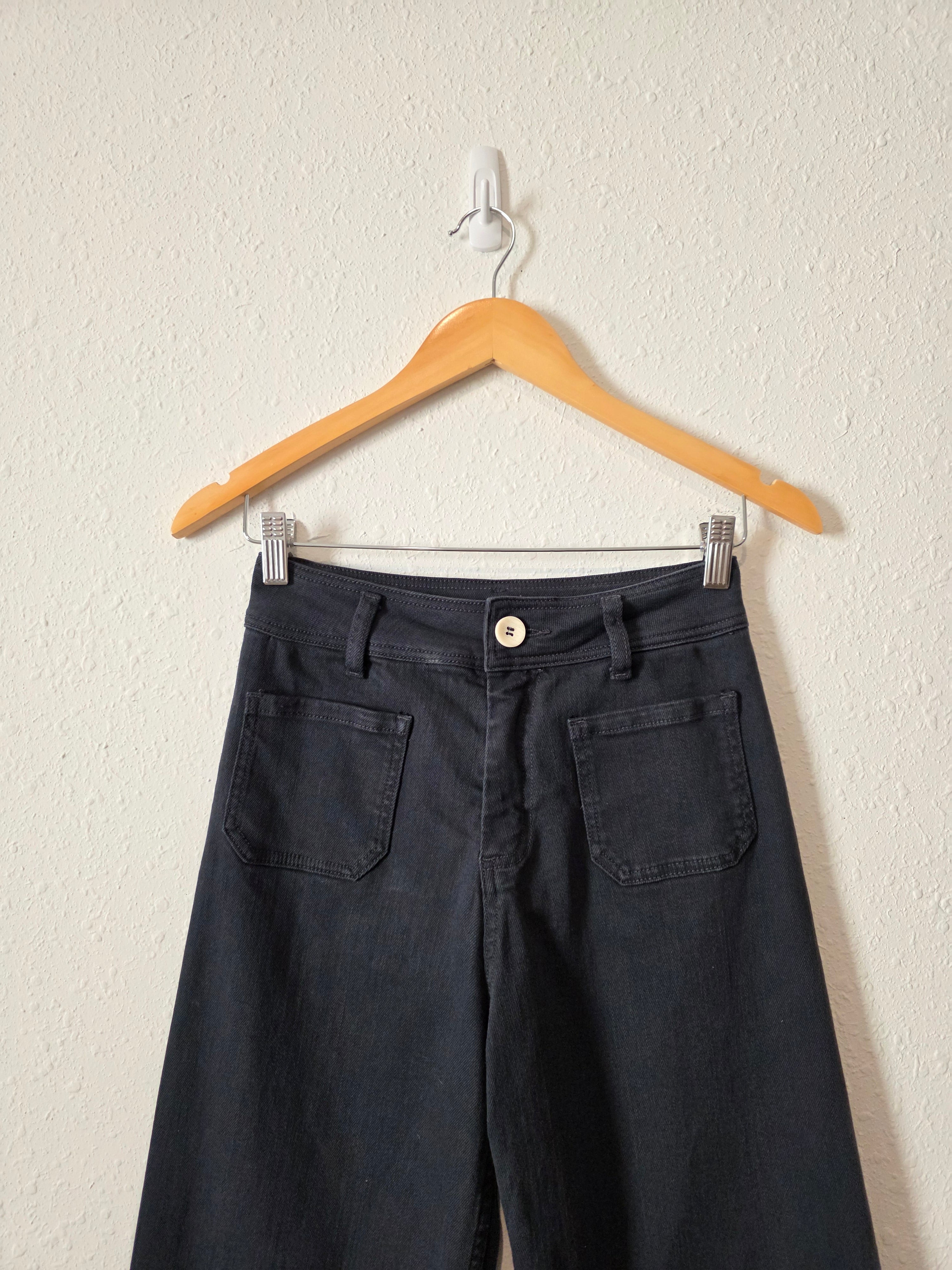 Miou Muse Black Wide Leg Jeans (S)