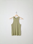 Madewell Green Ribbed Tank (S)