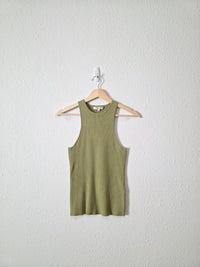 Madewell Green Ribbed Tank (S)