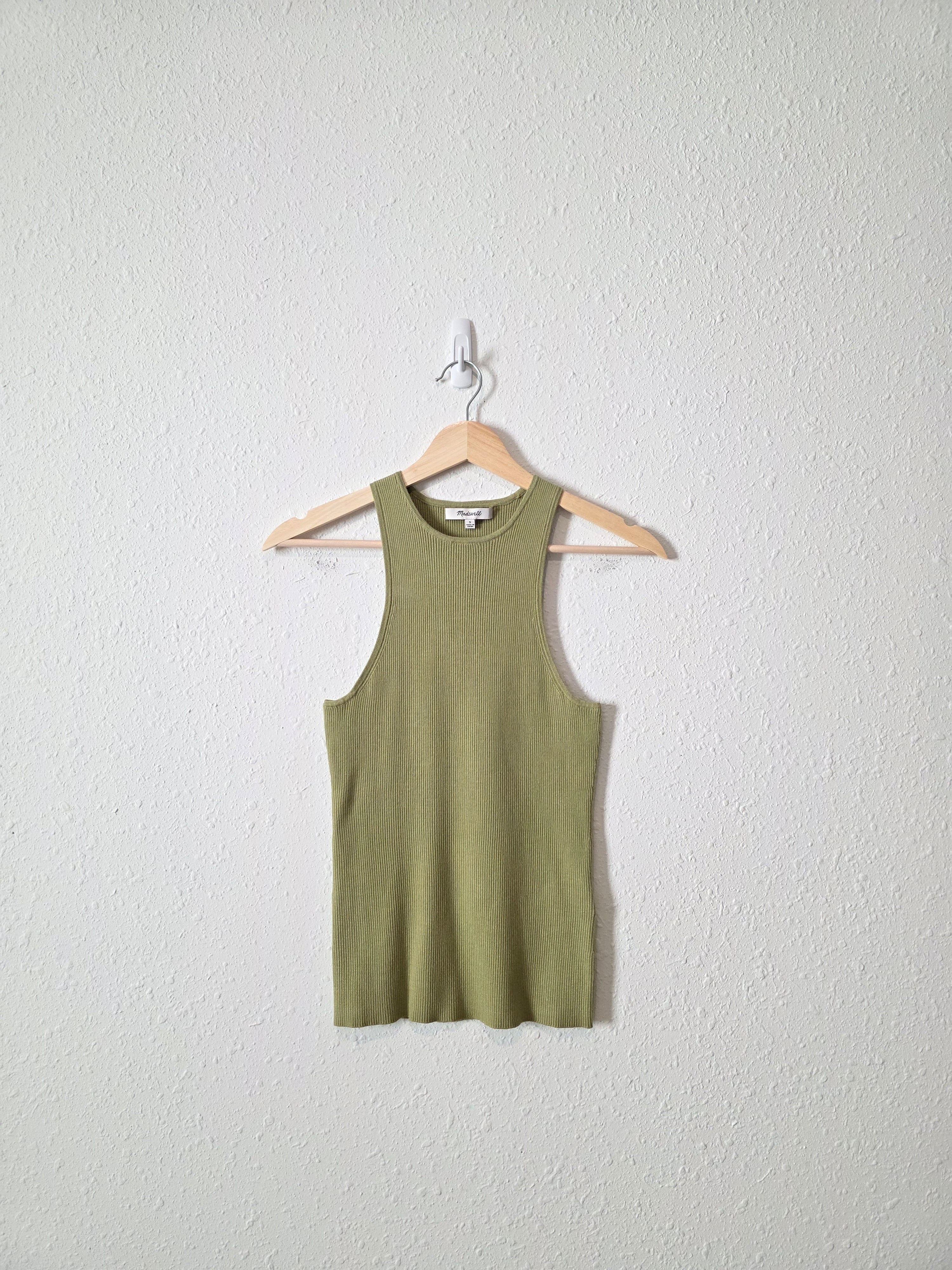 Madewell Green Ribbed Tank (S)