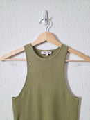 Madewell Green Ribbed Tank (S)