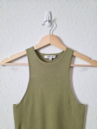 Madewell Green Ribbed Tank (S)