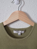 Madewell Green Ribbed Tank (S)