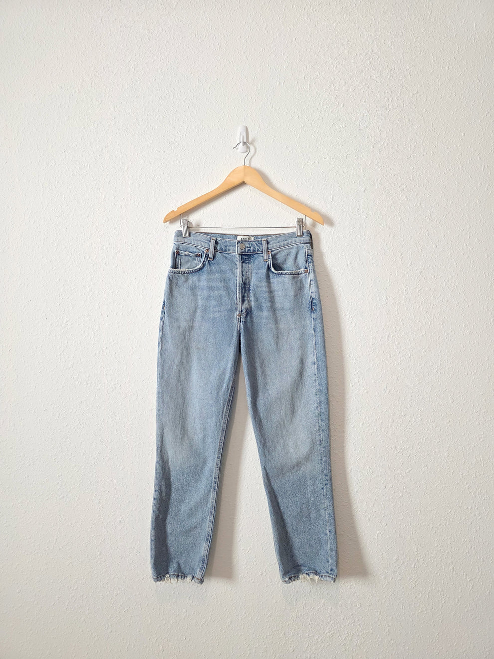 Agolde Light Wash Straight Jeans (28)
