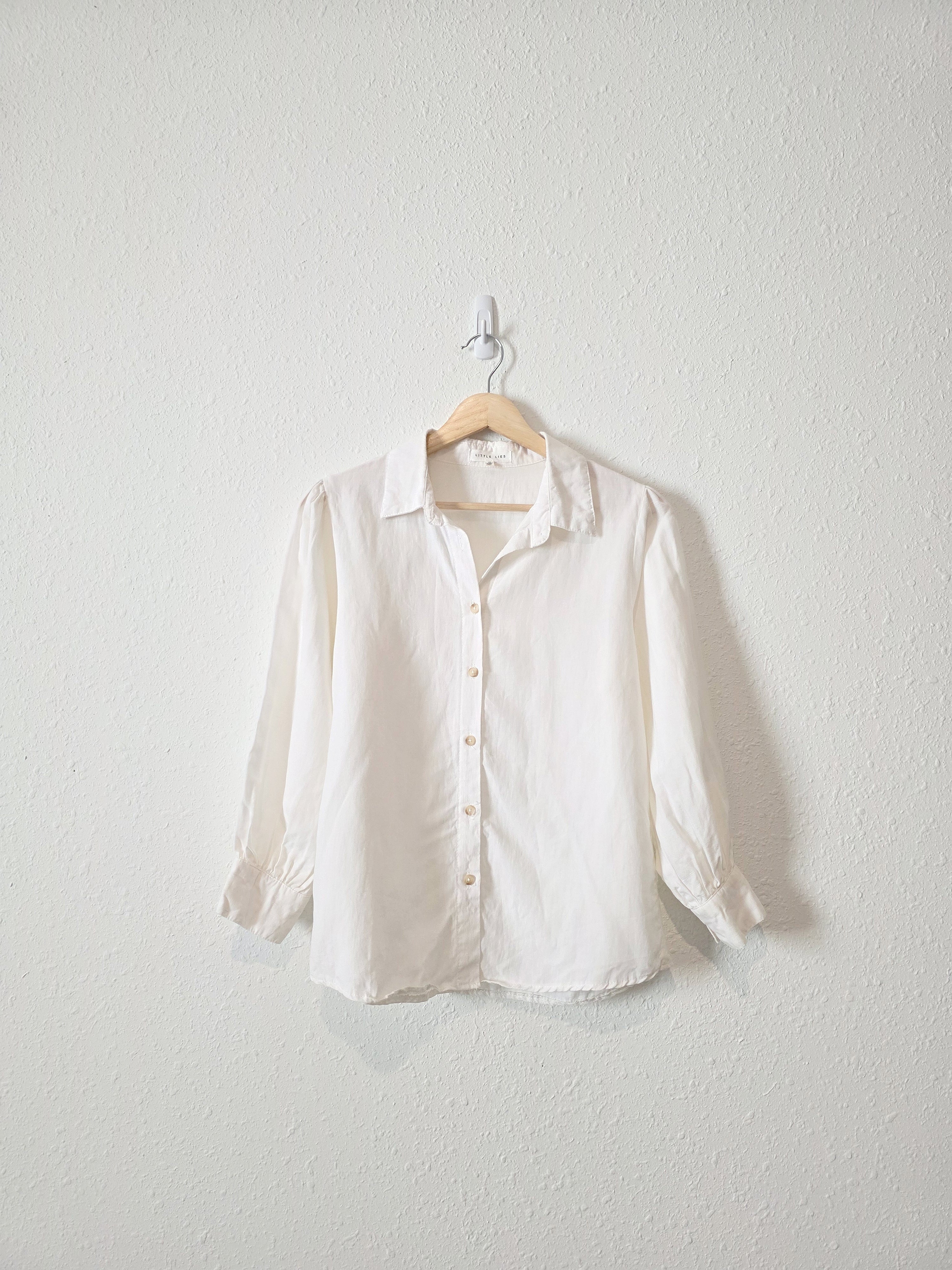 Puff Sleeve Button Up Shirt (XS)