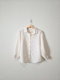 Puff Sleeve Button Up Shirt (XS)