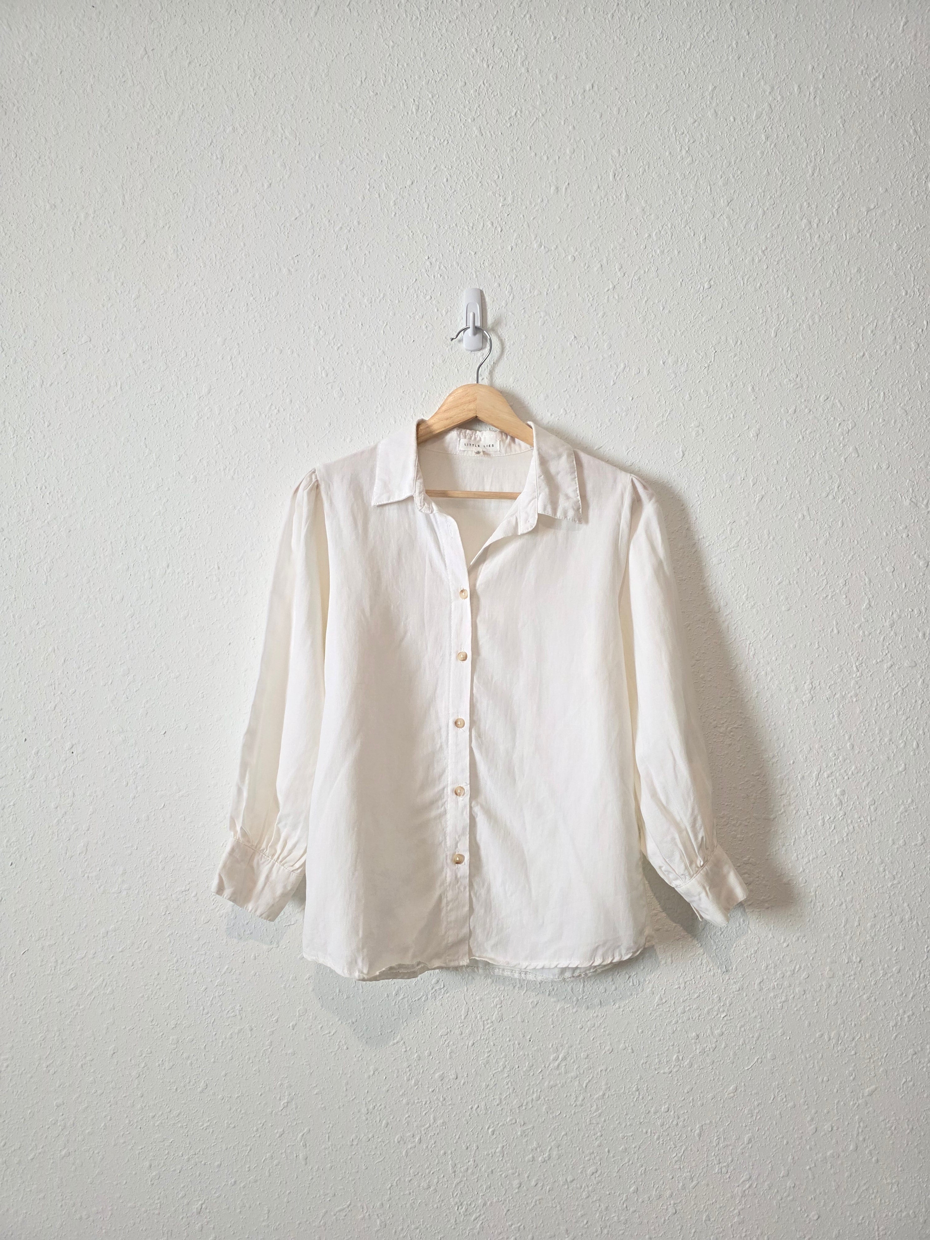 Puff Sleeve Button Up Shirt (XS)