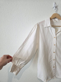 Puff Sleeve Button Up Shirt (XS)