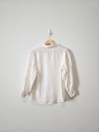 Puff Sleeve Button Up Shirt (XS)