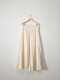 Cream Wide Leg Palazzo Pants (XL)