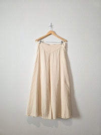 Cream Wide Leg Palazzo Pants (XL)