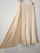 Cream Wide Leg Palazzo Pants (XL)